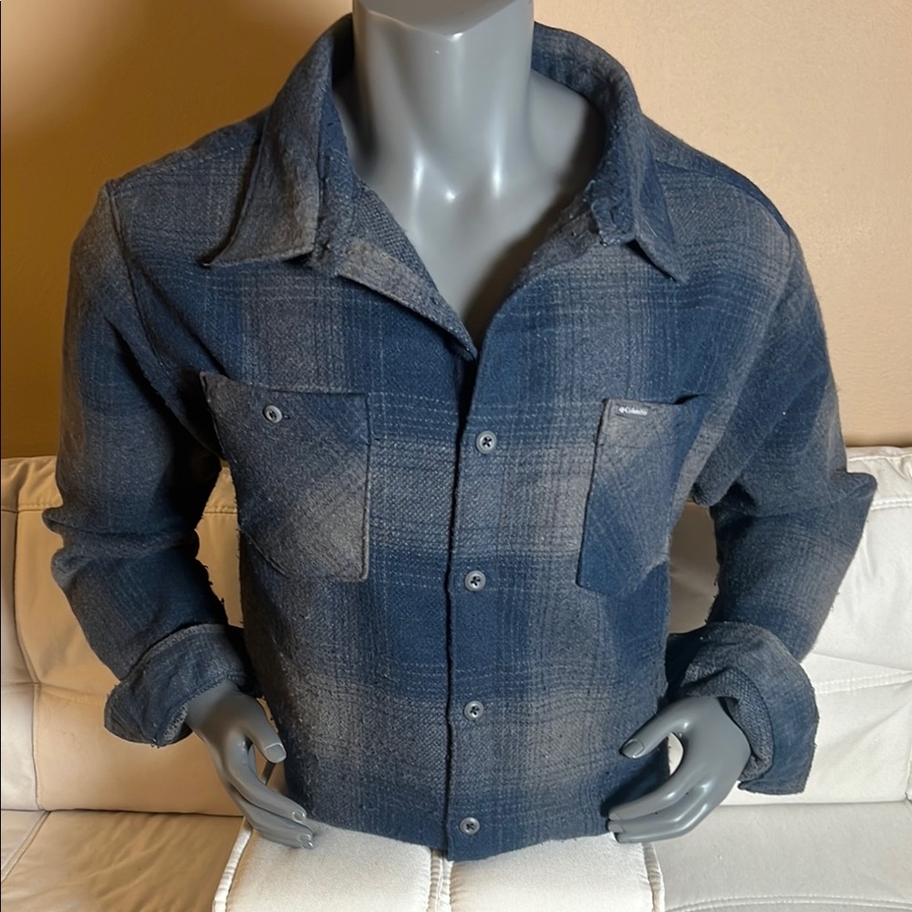 Columbia Men’s Navy Button Down Shirt Jacket Size XL